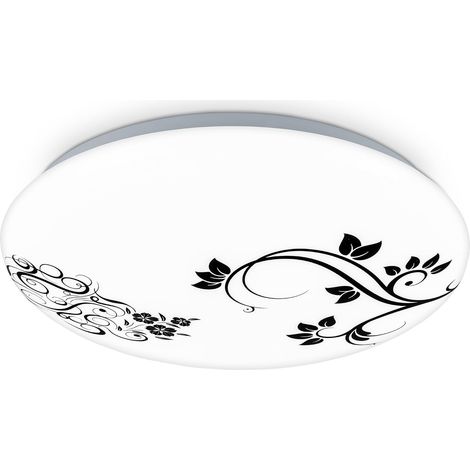 Plafonnier LED avec motif floral, 28 cm, lumière blanc neutre, plafonnier LED, lampe LED, lampe salon salle à manger, lampe cuisine, chambre enfant, spot de plafond (1/5)