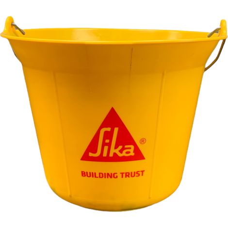 SIKA - Secchio muratore per miscelazione, dosaggio e trasporto di malta, rivestite e colle per piastrelle, 11 L, giallo 547694