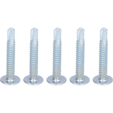 250 Stück Rundkopfschrauben, verzinkt, aus Kohlenstoffstahl, selbstbohrend, M4,8 x 32 mm (1/5)