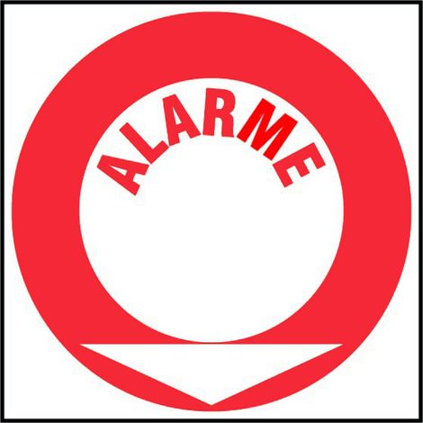 Panneau Alarme texte - Rigide 200x200mm - 4034775
