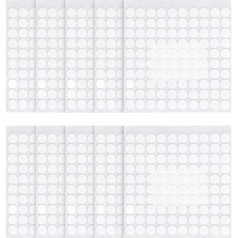 (Vendu par lot de 10) Ruban adhésif double face blanc en mousse résistante 10 mm x 1 mm (1/5)