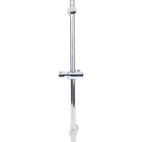 Barra de ducha regulable en altura, diseño moderno, color plata, 66 cm. (1/2)