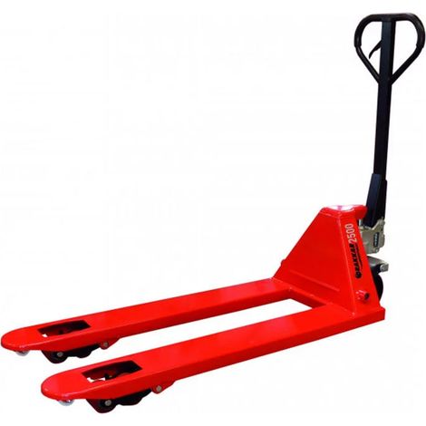 Drakkar Equipement – Transpalette manuel 2,5 T – Longueur de fourche 1150 mm – Roues silencieuses – Pédale d'approche rapide