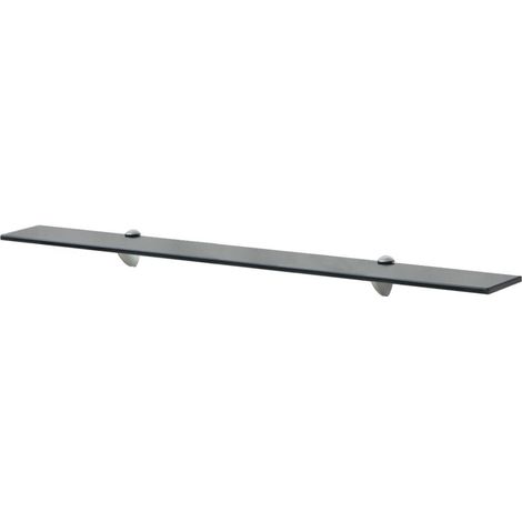 Estantería de pared de diseño en vidrio 90 x 20 cm 8 mm negro 2702157/2 (1/4)