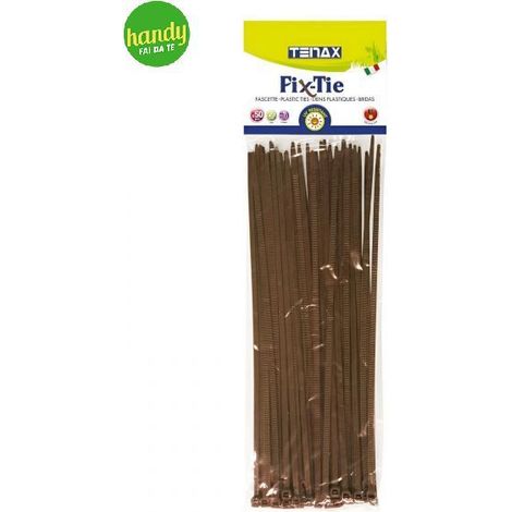 Fascette Fix-Tie Tenax 20 cm marroni 50 pezzi (1/2)