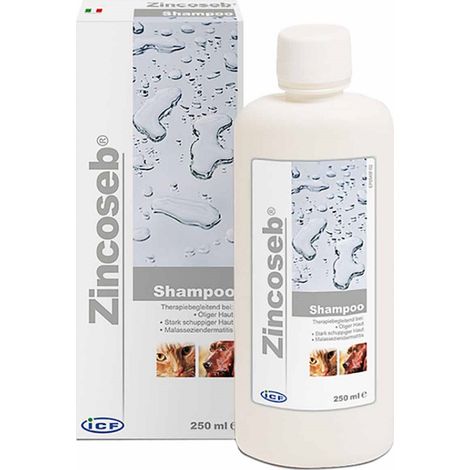 Grasso dermatite da shampoo zinco e infezioni della pelle della pelle e del gatto, 250 ml