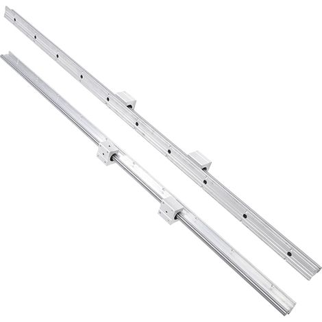 2 Pièces Rail Linéaire SBR12-1000mm avec 4 Blocs à Roulement SBR12UU pour Guidage Précision (1/5)