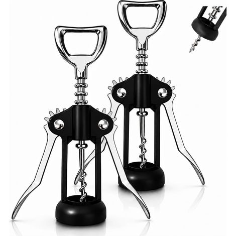 Ouvre-bouteille à vin et à bière, tire-bouchon à ailettes, ouvre-bouteille ergonomique, outil de bar durable, accessoire de cuisine pour la maison et le restaurant (1/5)