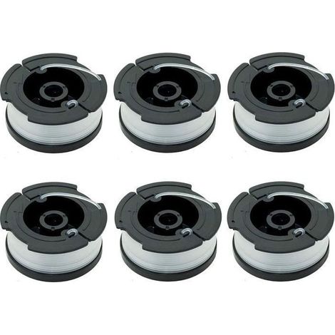 Bobine de fil en nylon - Black & Decker - A6481 A6485 - Paquet de 6 - 10 m - Remplacement coupe bordure (1/4)
