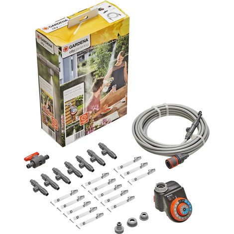 GARDENA Set nebulizzatore da esterni con frequenza e durata impostabili, ideale per rinfrescarsi (13137-20) (1/5)