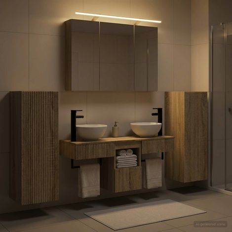 vidaXL Bathroom Furniture Set 6 pcs Sonoma Oak (1/5)
