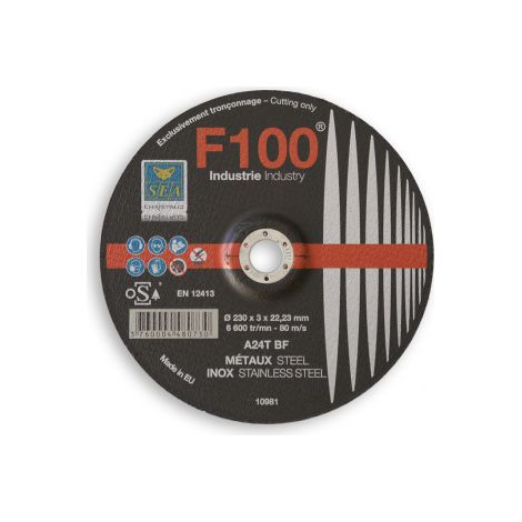 Disque à tronçonner inox 125X2.5X22.23mm F100 MD SEA