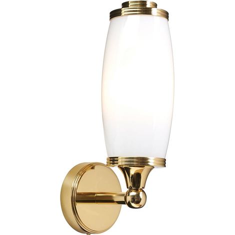 Elstead Eliot - 1 applique da parete per bagno in ottone lucido IP44, G9 (1/5)
