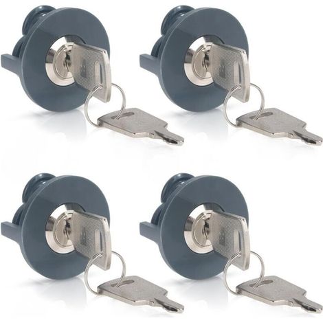 Lot de 4 serrures à prise universelles, protège contre les abus et la consommation d'énergie non autorisée, contient 8 clés, pour une utilisation en intérieur, buanderies et coffrets électriques