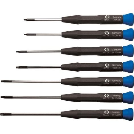 C.K. Juego de destornilladores Torx cromo 7 piezas