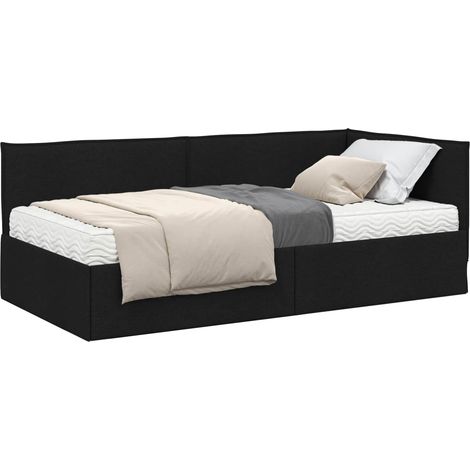 Corner Bed Frame with Mattress Manual 2 pcs Green Velvet vidaXL