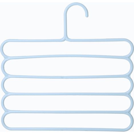 Lot de 8 cintres pantalon multi-niveaux gain de place antidérapants, organisateur dressing (1/4)