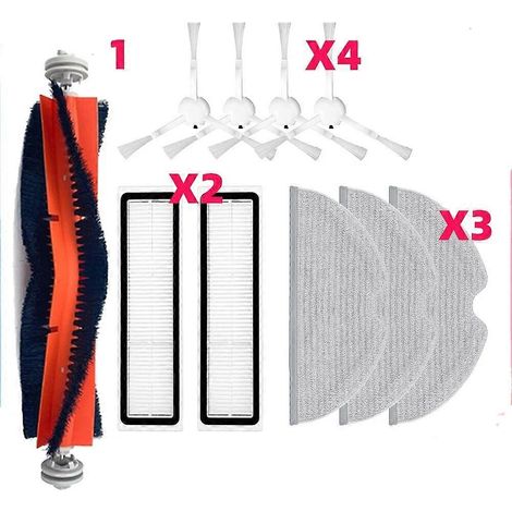 Accessoires de rechange pour aspirateur Dreame Bot L10 Pro et Dreame D9 : couvercle de brosse principale, lingettes, filtres, pièces détachées.