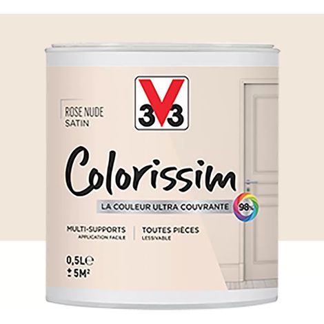 Peinture Multi-supports V33 Colorissim Satin Rose nude 0,5 L