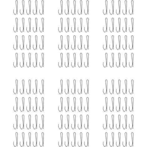 Single Tringles À Rideaux À Plis Métalliques avec Traitement pour Fenêtre, Couleur Argent (120 Pièces) (1/4)