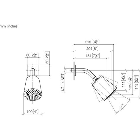 DORNBRACHT 28504670-42 Pomme de douche SPECIFIQUE À LA SÉRIE 28504670