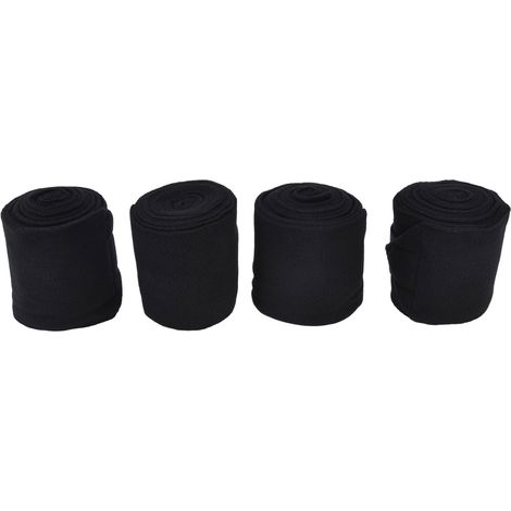 Lot de 4 bandages adhésifs respirants et résistants à l'usure pour pattes de chevaux et vaches, noirs. (1/5)
