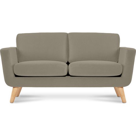 KONSIMO Schlafsofa mit Armlehnen "TAGIO", Beige, Stoff, Scandinavian, 153x80x84 cm (1/4)