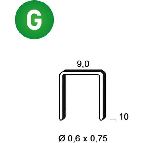 10 000 Agrafes Galvanisées V-10 - 9x10x0.6x0.75 mm - D-Work