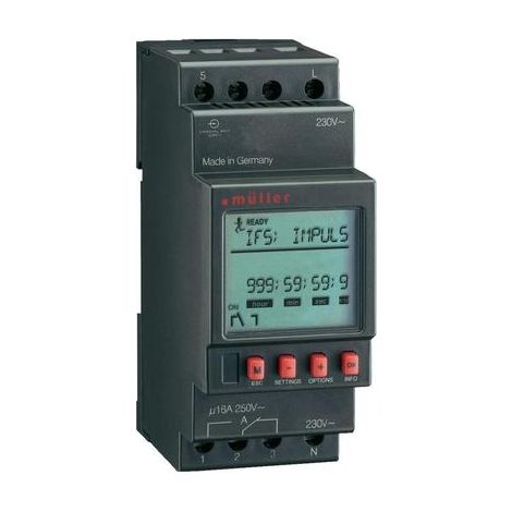 Temporizador digital Müller mr 28.10 pro 16 A 230 V AC