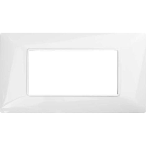 Placchetta per interruttore a 4 posti bianco cassetta 504 compatibile con btcino matix supporto cover (1/2)