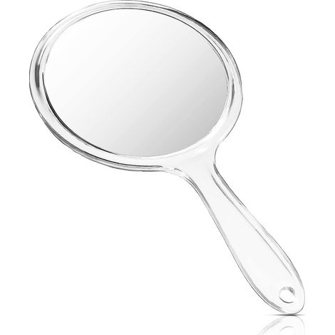 Miroir grossissant portable double face avec poignée (1/4)