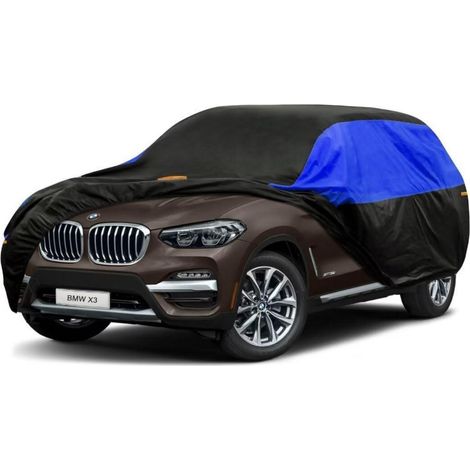 Autoabdeckung Wasserdicht Atmungsaktiv für BMW X3 (2010-2024) Schwarz Blau (1/5)
