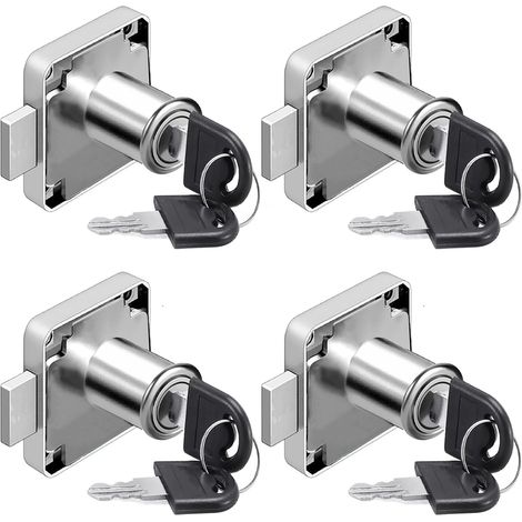 Sollbry Cerradura de leva de 21 mm, cerradura de seguridad para buzón de correo, armario, gabinete, con llave, ideal para muebles, gabinetes, buzones, cajones y escritorios. (1/5)