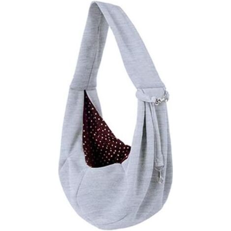 Sac de Transport pour Chat et Chien, Sling à Une Épaule, Sac Transporteur Titulaire pour Animaux de Compagnie, Gris (1/4)