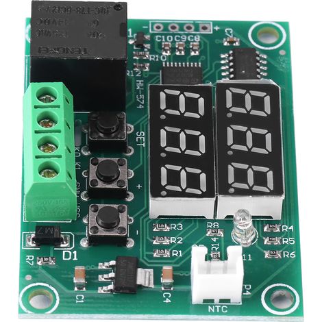 Contrôleur de Température Numérique DC 12V avec Double Affichage LED et Relais (1/5)