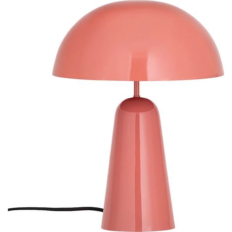 Lampe à poser champignon en métal - D. 39 x H.52 cm - Rose brillant - LARKIN (1/5)