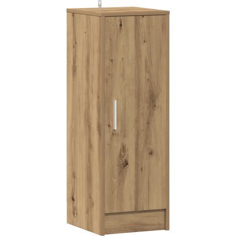 Zapatero vintage con puerta 32 x 35 x 92 cm almacenamiento elegante estilo escandinavo madera reciclada 020050919 (1/5)