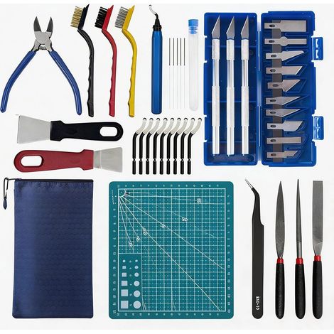 Kit D'outils Pour Imprimante 3d, 42 Pièces Accessoires Pour Imprimante 3d, Kit D'outils D'impression 3d Avec Couteaux De Sculpture, Limes, Pinces, Outils De Modélisme Pour Lisser, Finir, Ébavurer (1/5)