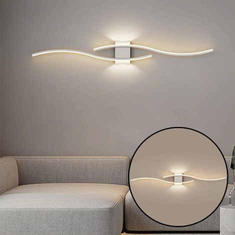 Applique Murale Décorative LED 60cm - Lampe de Chevet Moderne avec 3 Changements de Couleur, Éclairage Courbé pour Salon/Chambre (1/5)