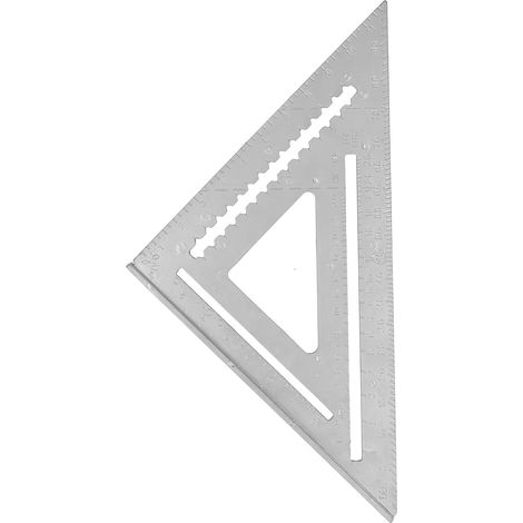Équerre de mesure triangulaire en alliage d'aluminium 12 pouces, rapporteur d'angle, règle de menuisier, outil à main de précision pour traçage et contrôle. (1/5)