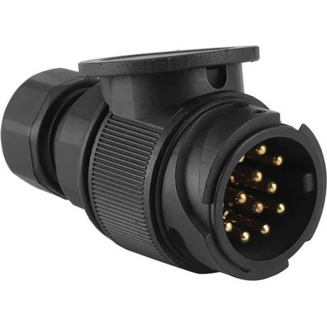Fiche de remorque Prise de Remorque Portable à 13 Broches Accessoire de Connecteur EU 12V pour Remorques RV (1/3)