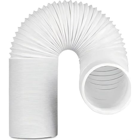 Tuyau d'évacuation climatiseurs portables MIDEA:conception extensible,armature fil d'acier renforcé et matériauPVCrésistant aux hautes températures (1/5)