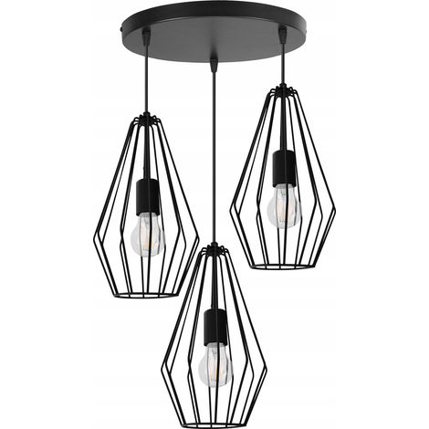 Suspension de style loft en fil de fer, plafonnier E27, fil LED (1/5)
