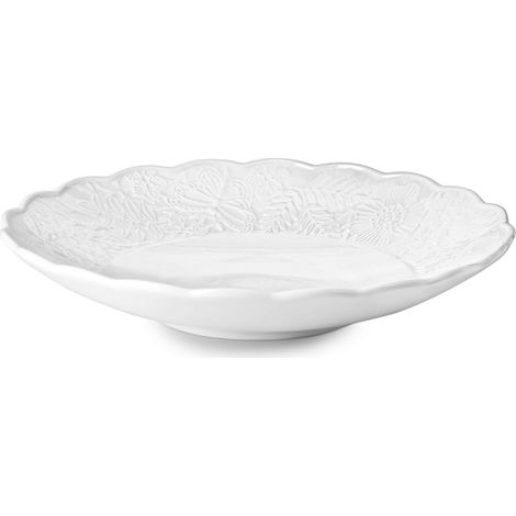 Fade set 6 piatti fondi Arianna porcellana bianca rilievo 22,5 cm (1/3)