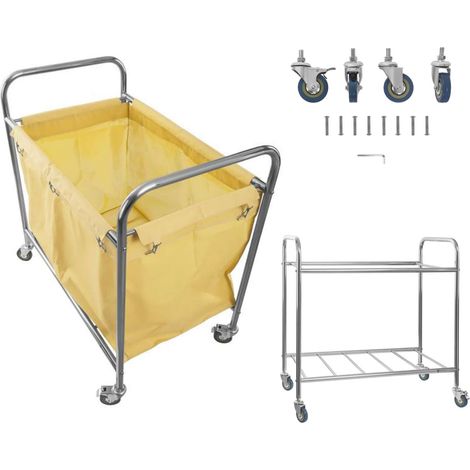Carrello per biancheria sporca, acciaio inox, 250 L (1/5)