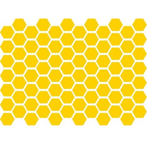 CCYKXA Set of 1 Reflective Sticker, Black, for Helmet, Reflectors for Bicycle, Scooter, Stroller (Hexagon), Yellow (1/5)