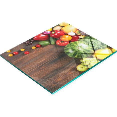 Dekoratives Schneide- und Servierbrett aus Glas für Obst und Gemüse, 60 x 52 cm (1/5)
