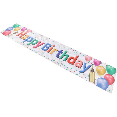 Décorations d'anniversaire avec toile de fond, ballons, feux d'artifice, champagne et panneau d'extérieur Joyeux Anniversaire pour fête d'anniversaire (1/5)
