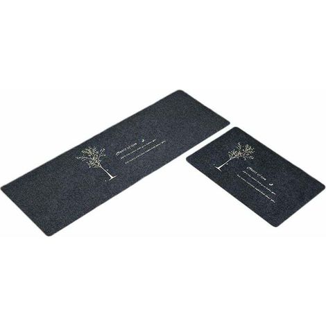 Tapis Cuisine Antidérapant 2 Pièces, Absorbant Eau Tapis pour entrée de Salle de Bain, Paillasson Tapis de Sol Cuisine Devant Evier 7 S-Fei Yu