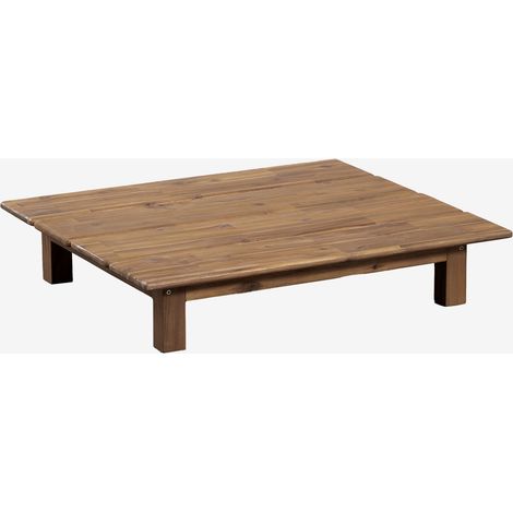 SKLUM Rechteckiger Gartentisch 85x75 cm aus Akazienholz Brina              Akazie Braun                      (1/5)